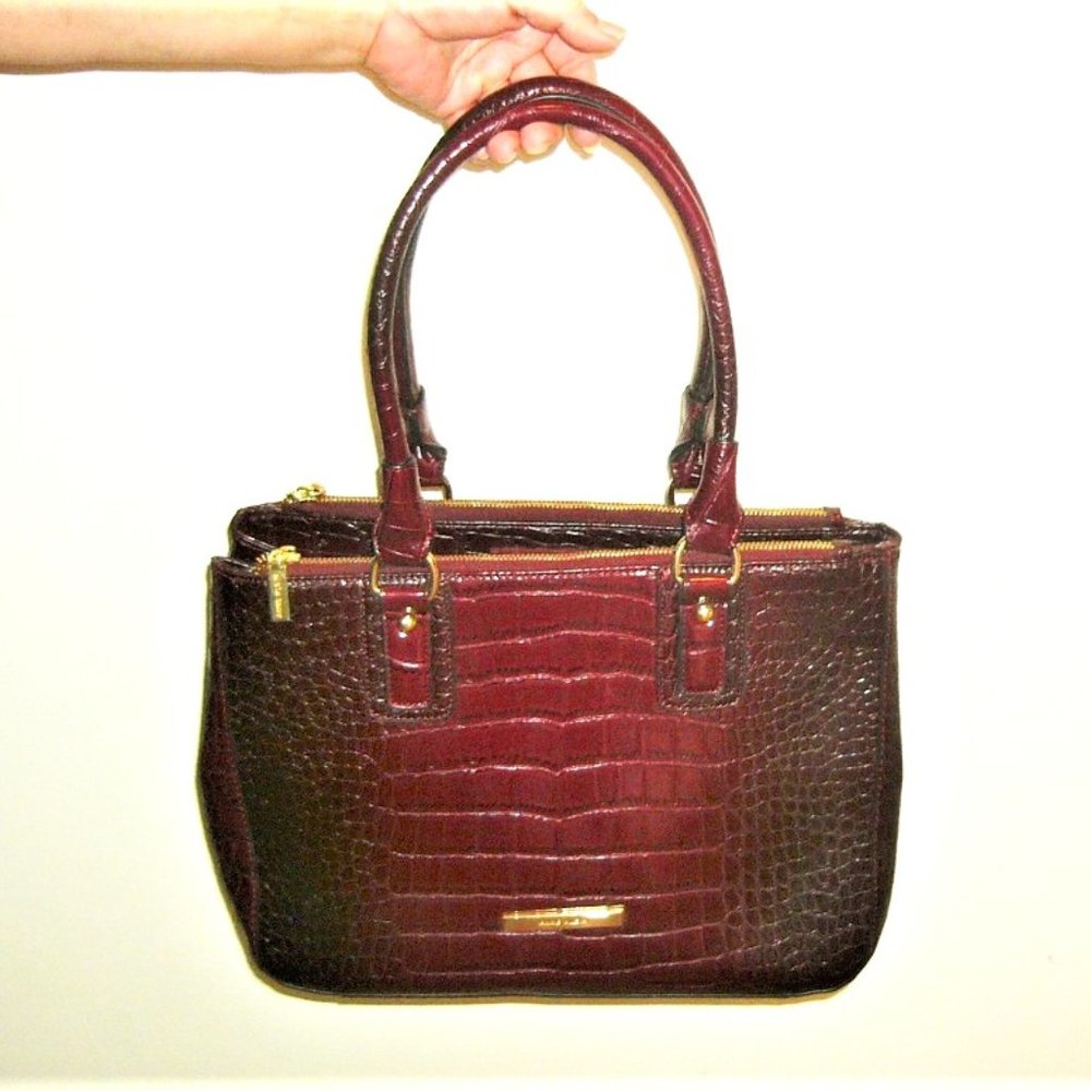 LOOK AT THIS PRICE DROP  -- Anne Klein Faux “Croco” Leather Shoulder Bag